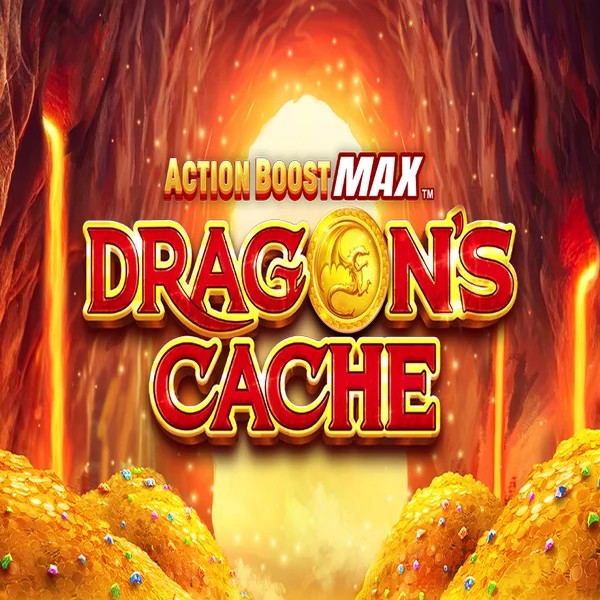 Action Boost Max Dragon's Cache slot visual from SpinPlay Games available on librabetkazino.eu