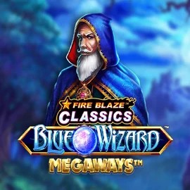 Fire Blaze Blue Wizard Megaways by Rarestone Gaming, showcased at librabetkazino.eu – game logo